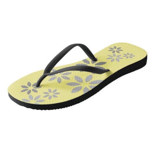 Modern Floral Pattern Beach Footwear Flip Flops