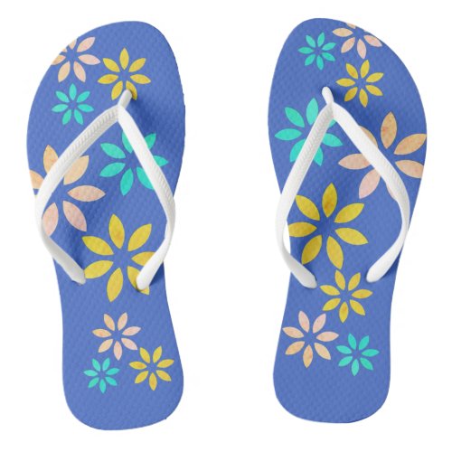 Modern Floral Pattern Beach Footwear Flip Flops