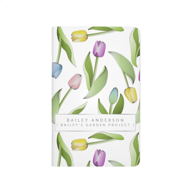Modern Floral Pattern Colorful Tulips Custom