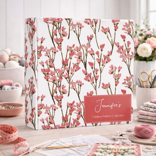 Modern Floral Pattern Keeper 3 Ring Binder (Creator Uploaded)
