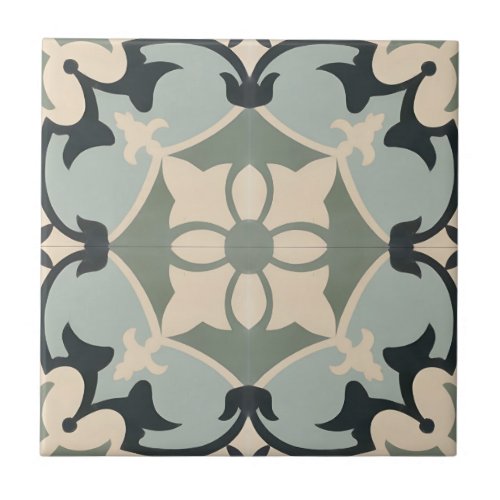 modern floral pattern portuguese tiles