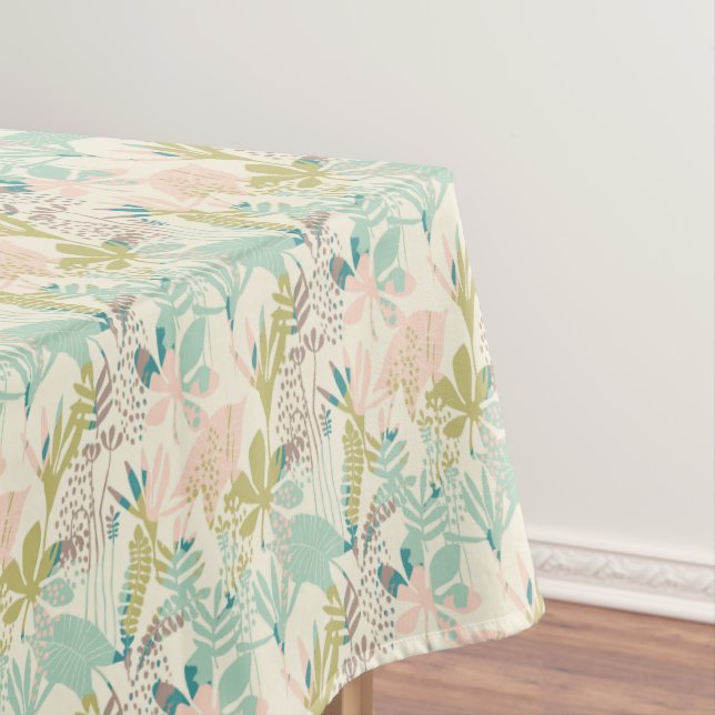 Modern Floral Pattern Tablecloth (In Situ)