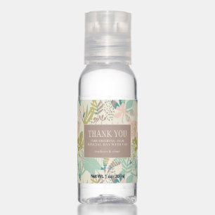 Modern Floral Pattern - Thank You Hand Sanitizer