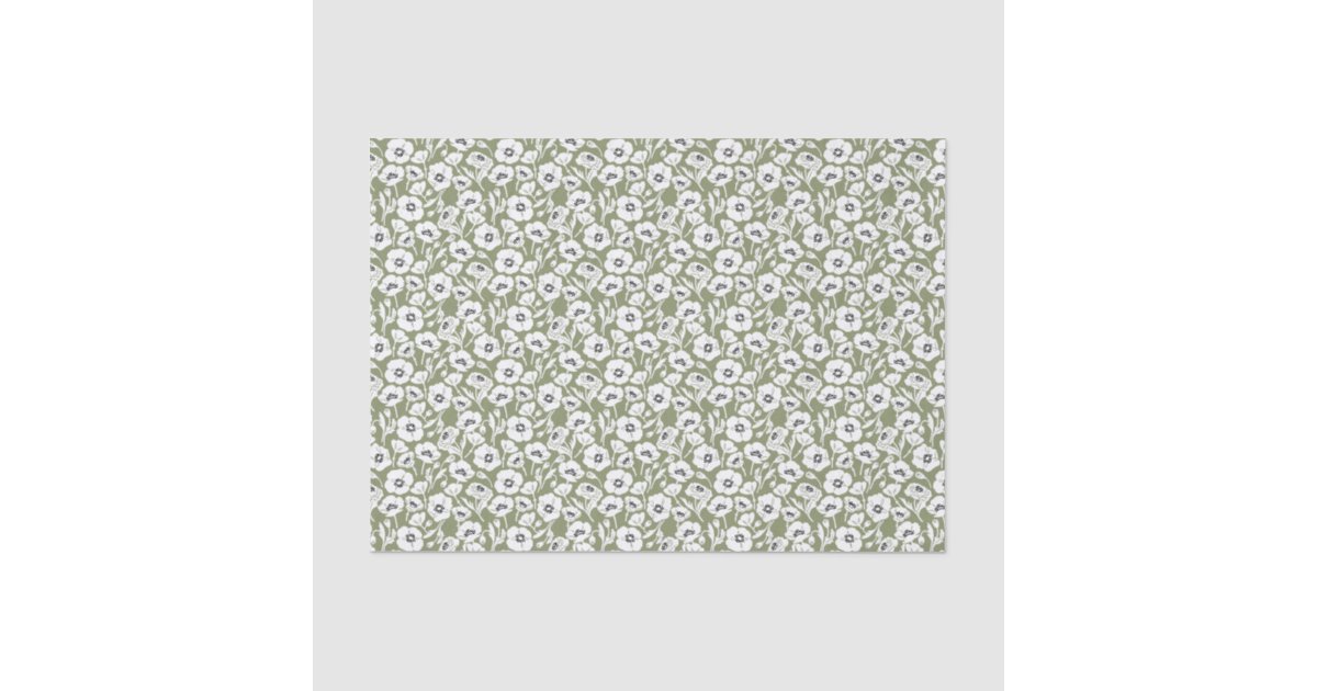 Modern Floral Pattern Tissue Paper | Zazzle