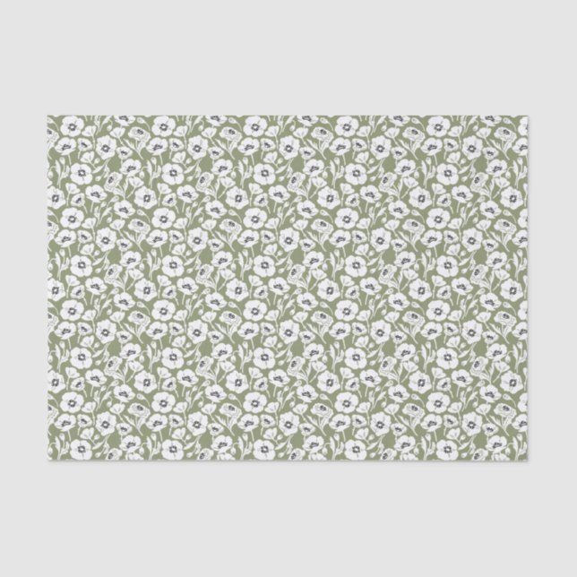 Modern Floral Pattern Tissue Paper (Front)
