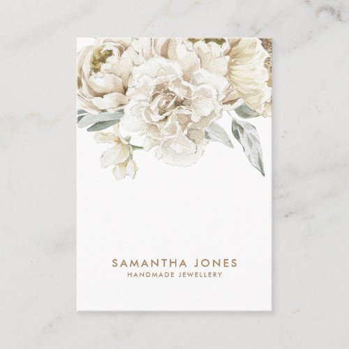 Modern Floral Peonies Necklace Jewelry Display  Business Card