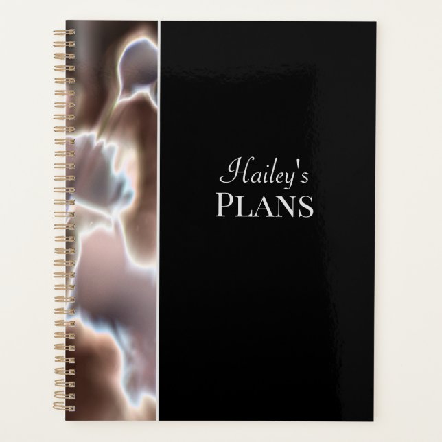Modern Floral Personalize Name Planner (Front)