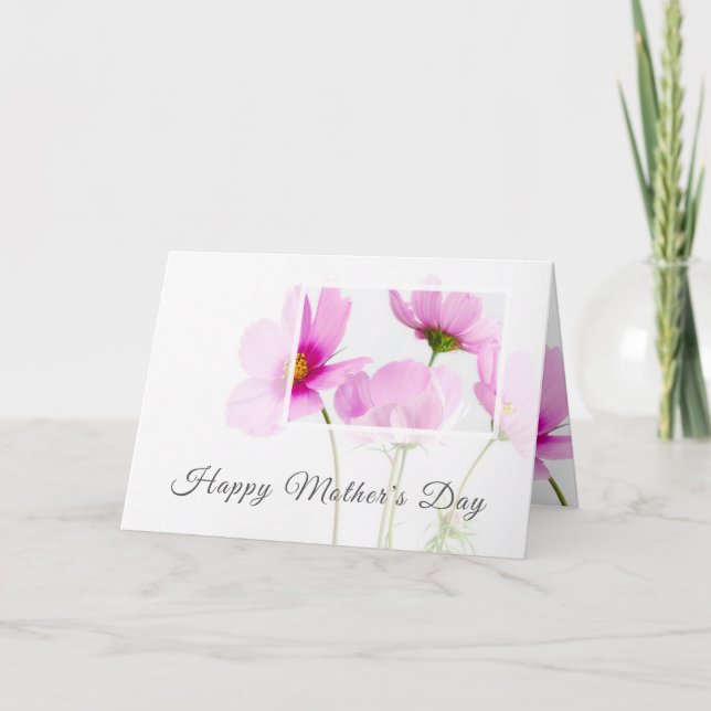 Modern Floral Personalized Happy Mother's Day Card (Front)