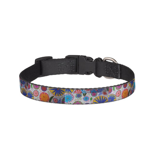 Modern Floral Pet Collar (Front)