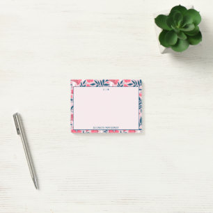 Modern Floral Pink Mother's Day Gift Personalized Post-it Notes