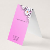 Pink Custom Floral Plaque Tentfold Earring Cards