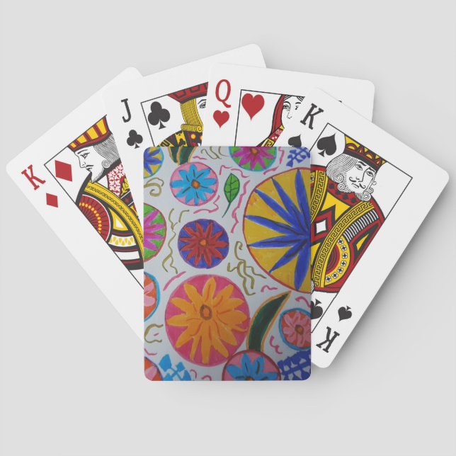 Modern Floral  Poker Cards (Back)