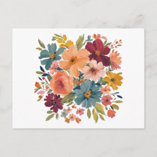 Modern Floral Postcard