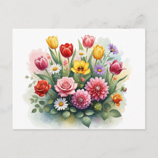 Modern Floral Postcard