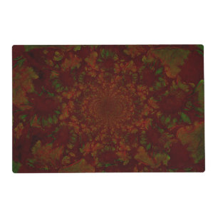 Modern Floral Red Green Elegant Placemat