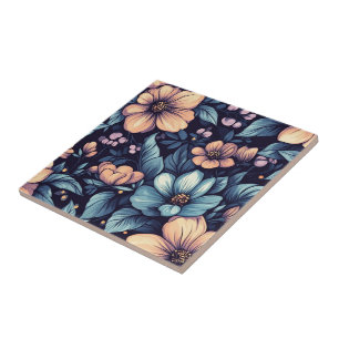 Modern Floral Rose Ceramic Tiles For Bathroom Wal