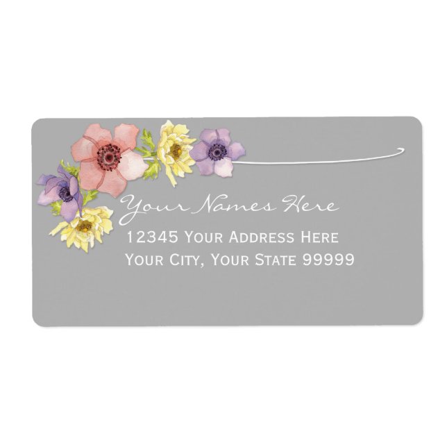 Modern Floral Rustic Lettered Typography Spring Label (Front)