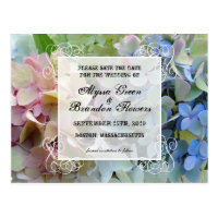 Modern Floral Save the Date Wedding Postcards