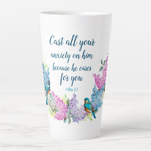Cast Your Cares 1 Peter 5:7 Christian Washi/Rice Paper Decoupage Sheet