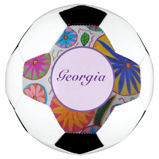 Modern Floral Soccer Ball