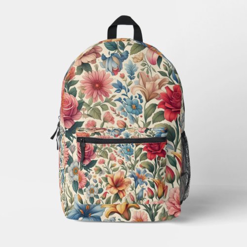 Modern Floral Splash Backpack