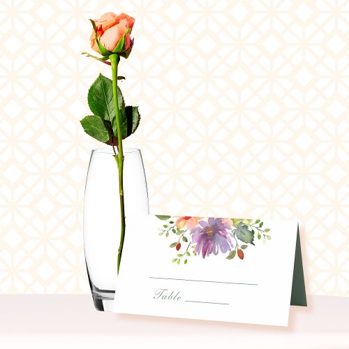 Modern Floral Spring Summer Fall Bright Bold Place Card