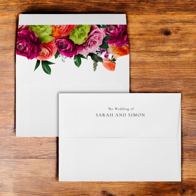Modern floral stylish wedding  envelope (Creator Uploaded)