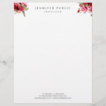 Modern Floral Template Elegant Simple Professional Letterhead<br><div class="desc">Modern Floral Template Elegant Simple Professional Letterhead.</div>