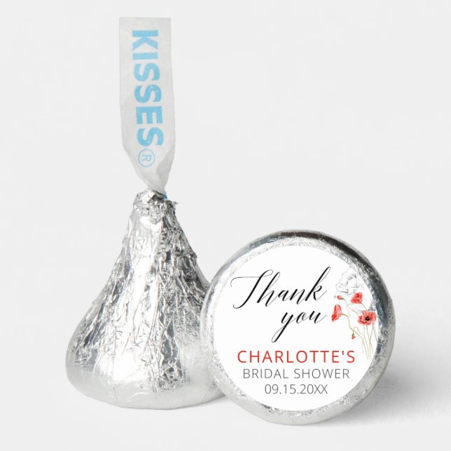 Modern Floral Thank You Hershey®'s Kisses® (Front)