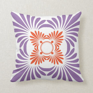 Modern Floral Throw Pillows:Purple Red Pillow