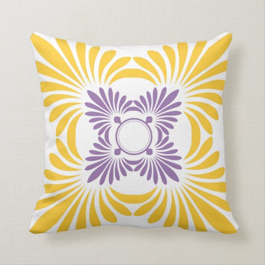 Modern Fl Throw Pillows Purple Yellow Pillow Modern Fl Throw Pillows Purple Yellow Pillow