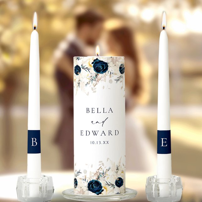 Modern Floral Unity Candle Set (Creator Uploaded)