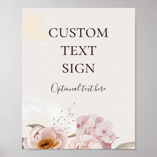 Modern Floral  Watercolor Cards and Gifts Custom Poster