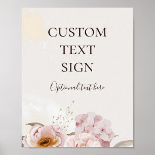 Modern Floral Watercolor Cards and Gifts Custom Poster