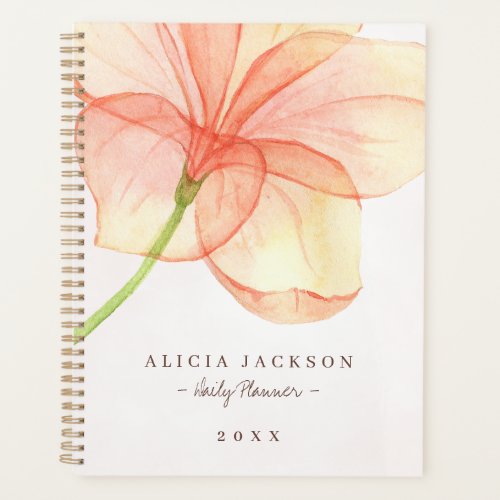 Modern floral watercolor feminine business planner