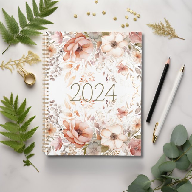 Modern Floral Watercolor Planner (Modern Floral Planner)