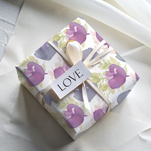 Modern Floral watercolor  Wrapping Paper Sheets