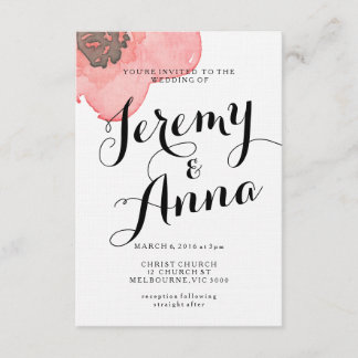 Modern floral Wedding Engagement Invitation
