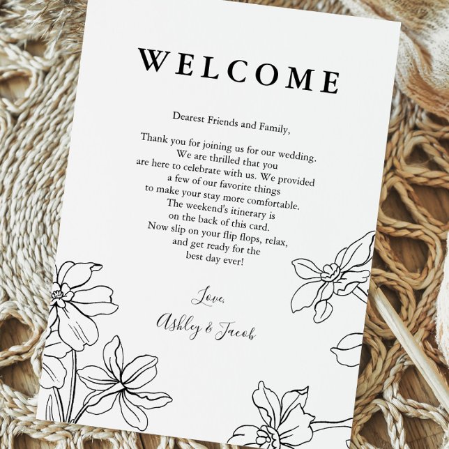 Modern Floral Wedding Letter and Itinerary Program (Creator Uploaded)