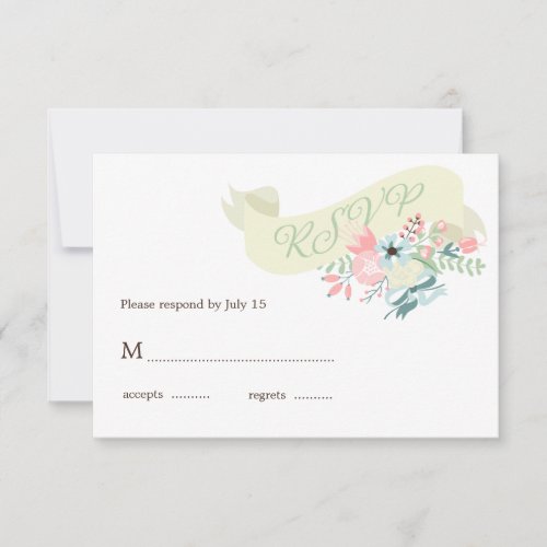 Modern Floral Wedding RSVP Response
