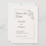 Modern Floral Wedding Save the Date Invitation
