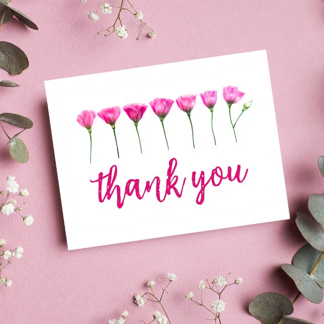 Modern floral wedding thank you card (Creator Uploaded)