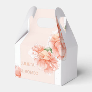 Modern Floral Wedding Thank you Favor Boxes