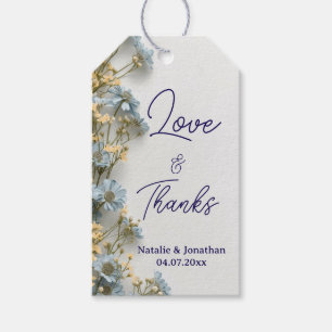 Modern Floral Wedding Thank You  Gift Tags