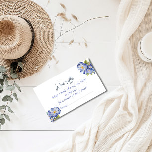 Modern Floral Wine Raffle Bridal Shower Game Enclosure Card
