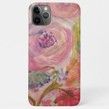 Modern Floral With Name Case-mate Ipho Iphone 11 Pro Max Case by GiftMePlease at Zazzle