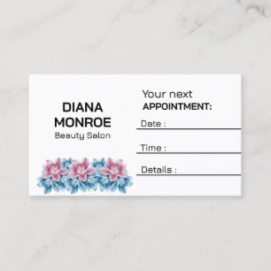 Modern Floral wreath elegant salons Appointment Card