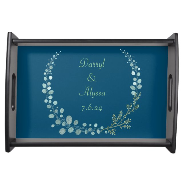 Modern Floral Wreath Flowers Tray Set (Front)