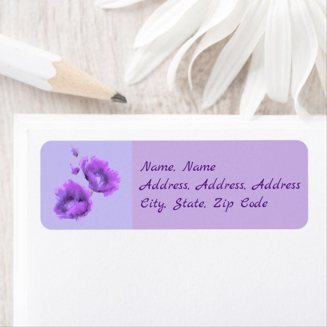 Modern Floral Wreath Greetings Postage Label (Insitu)