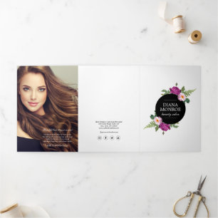 Modern Floral Wreath Salon Brochure
